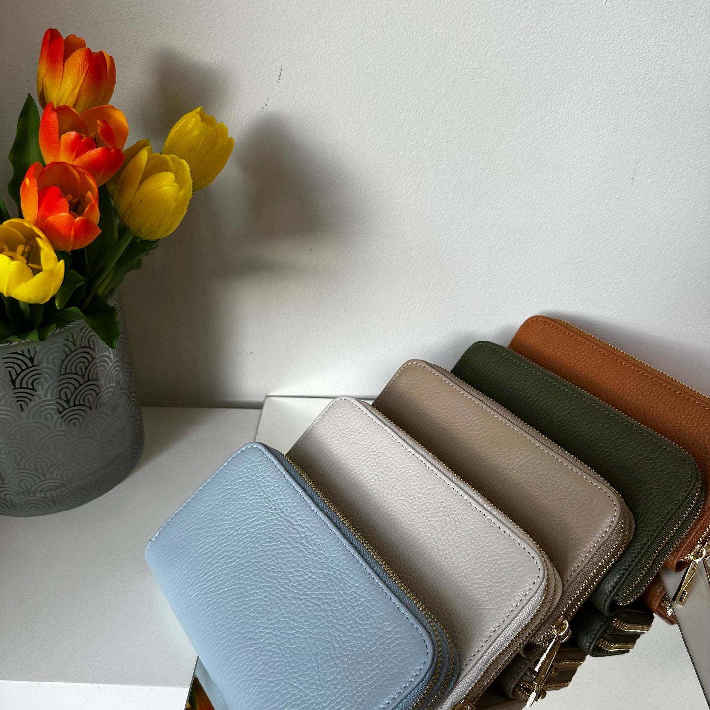 Portafoglio doppia zip