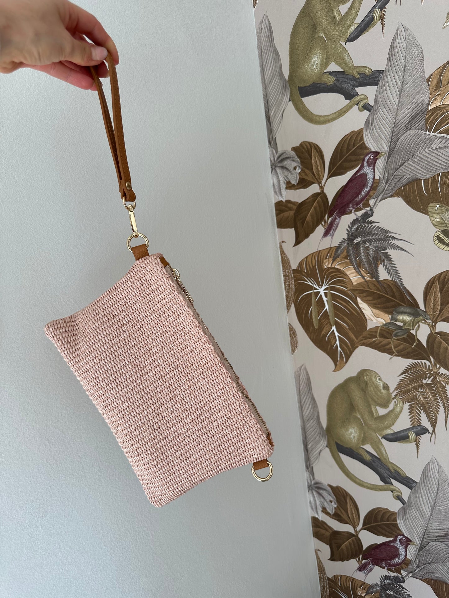 Bustina in rafia soft pink