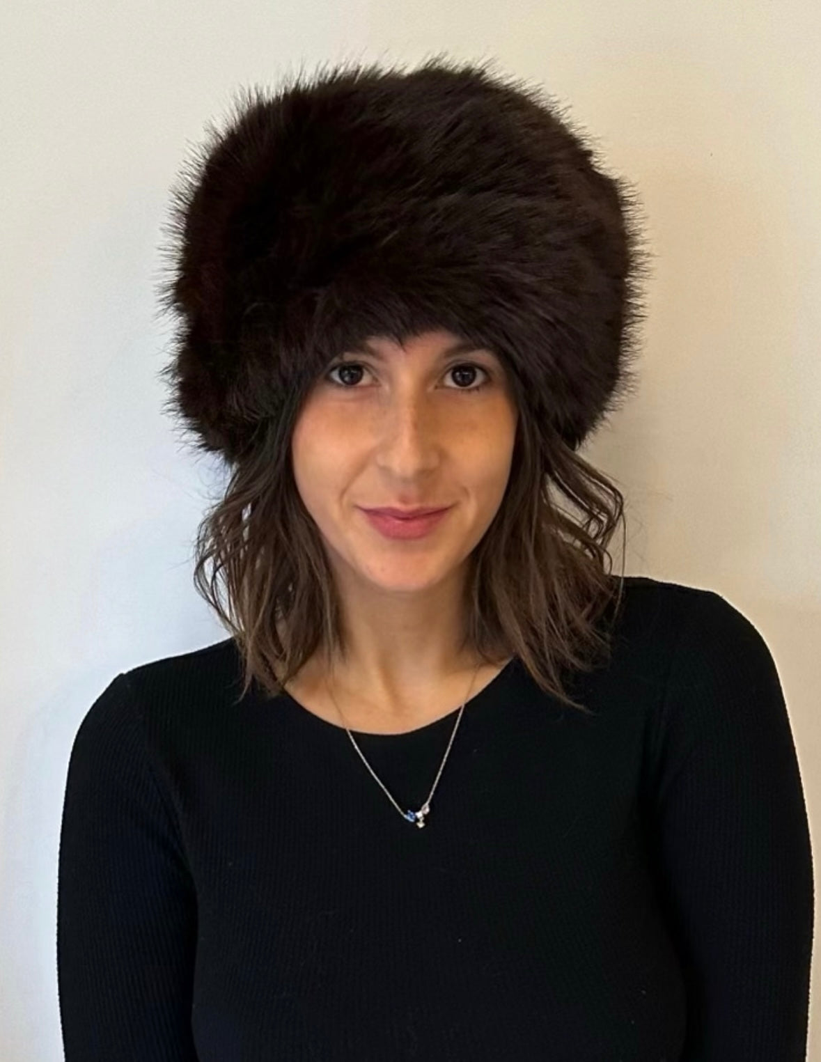 Cappello in pelliccia brown