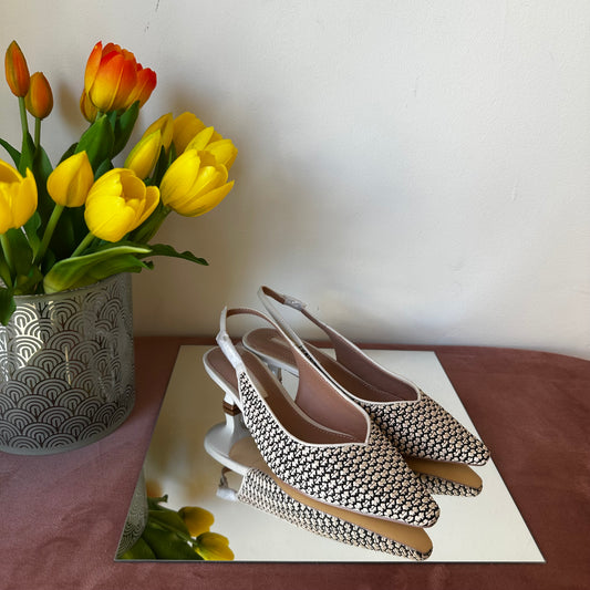 Slingback CafèNoir rafia