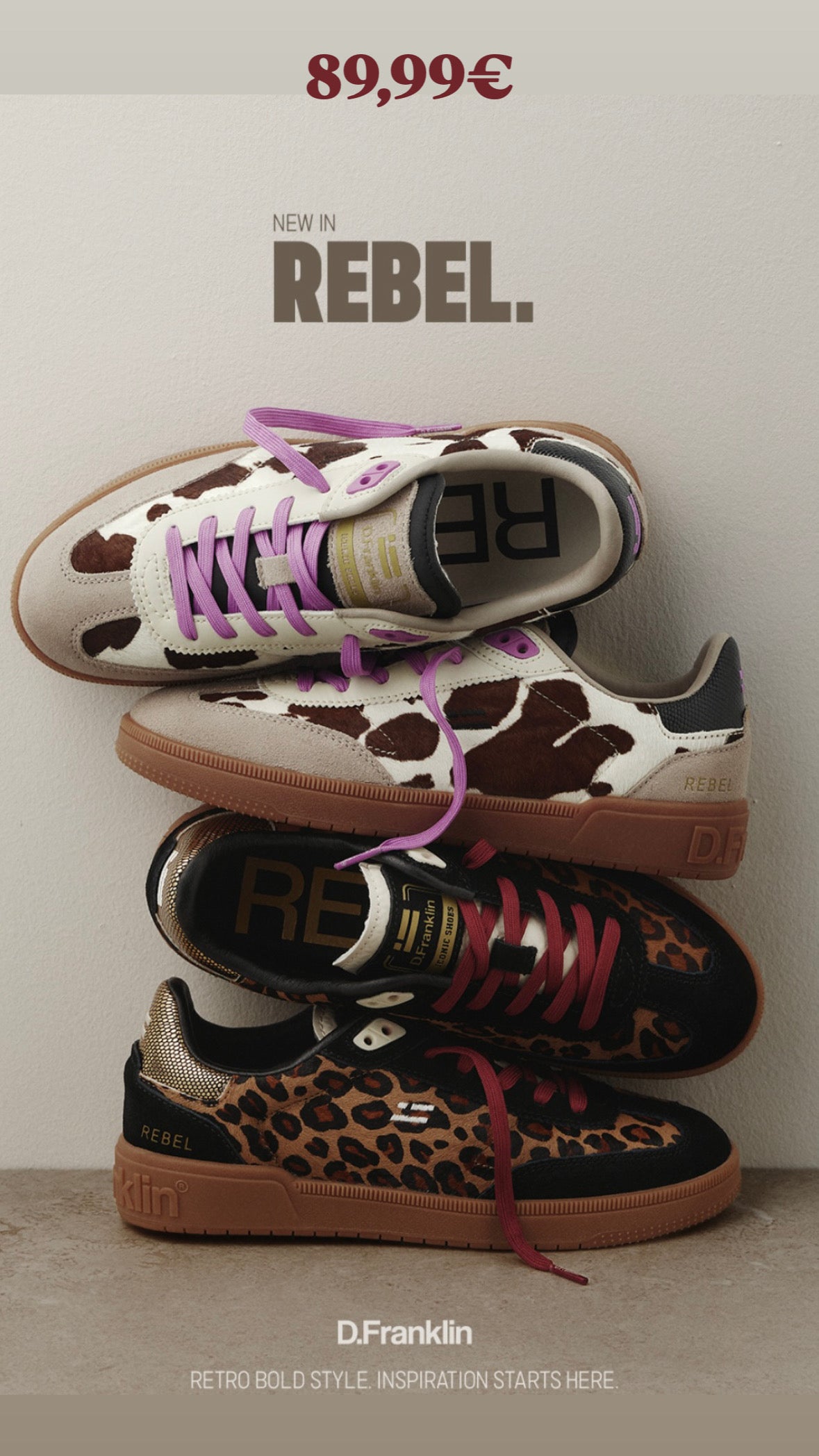 Sneakers rebel Cow