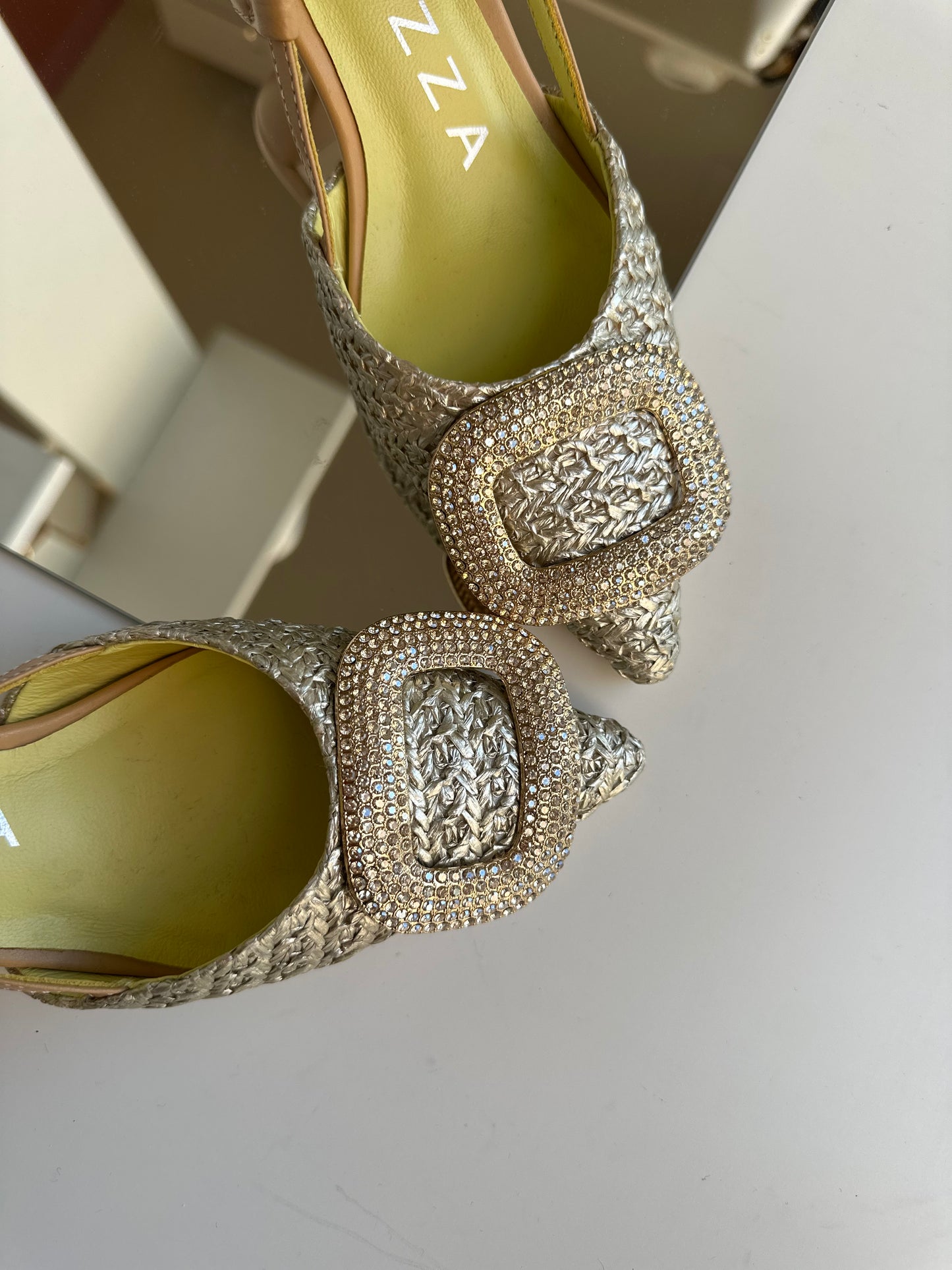 Slingback Glitch Gold