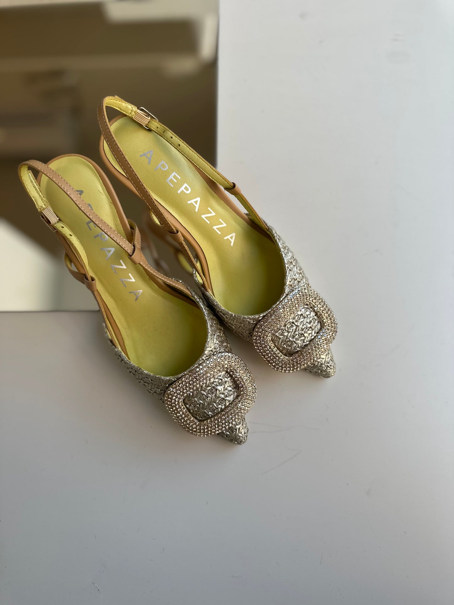 Slingback Glitch Gold