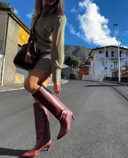 Stivale Elodie vino