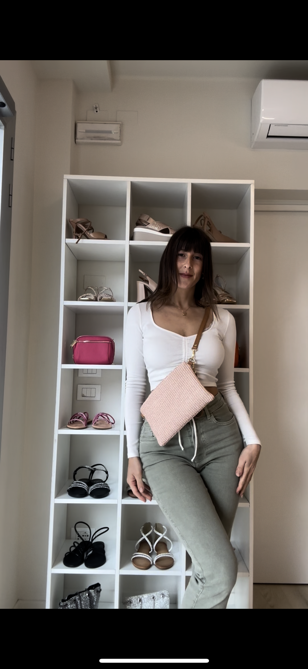 Bustina in rafia soft pink